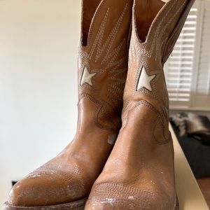 Golden goose wish star low cowboy boot